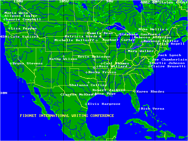 Map of N. America